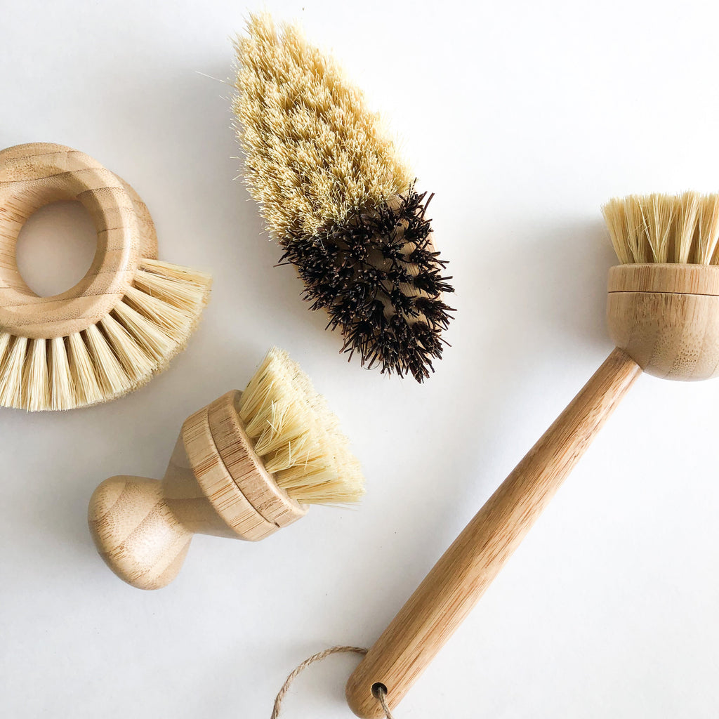 Bamboo Sisal/Palm Fiber Vegetable Brush-Zero Waste Natural Kitchen Scrubbing Brush-Sustainable Kitchen-2