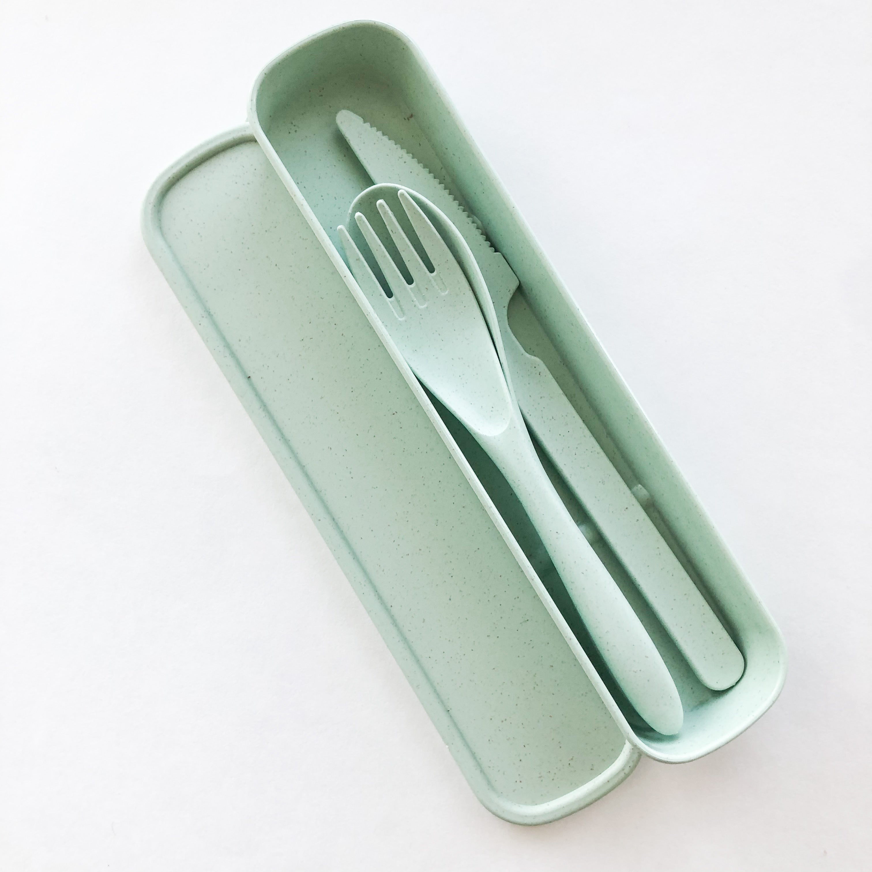 Biodegradable Reusable Wheat Straw Cutlery Set - Plastic Free Zero Waste Sustainable Office, Outdoor, Camping, School, Party & Kids lunchbox-1