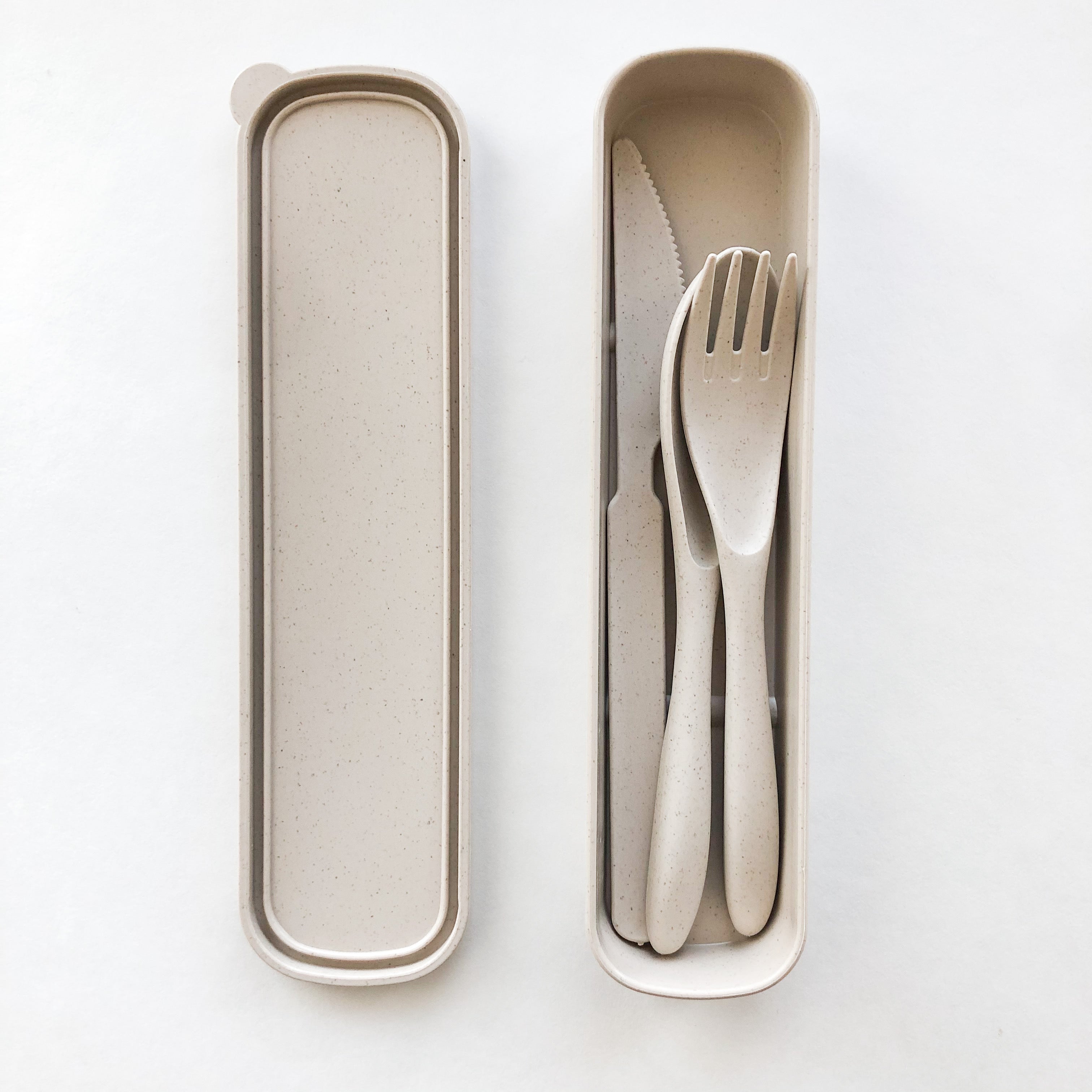Biodegradable Reusable Wheat Straw Cutlery Set - Plastic Free Zero Waste Sustainable Office, Outdoor, Camping, School, Party & Kids lunchbox-5
