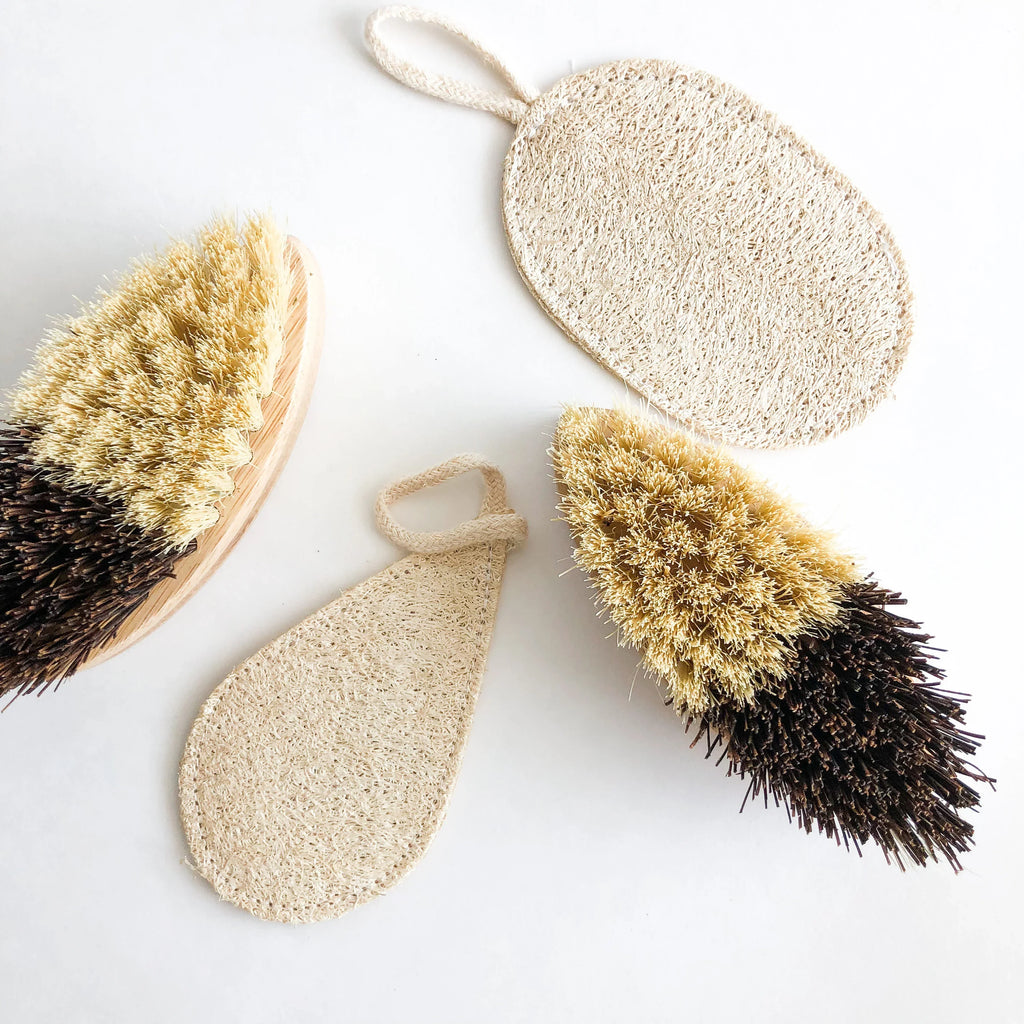 Natural Biodegradable Loofah Sponge - Zero Waste Plastic Free Organic Scrub - Sustainable Loofah Dish Sponge - Set of 3-4