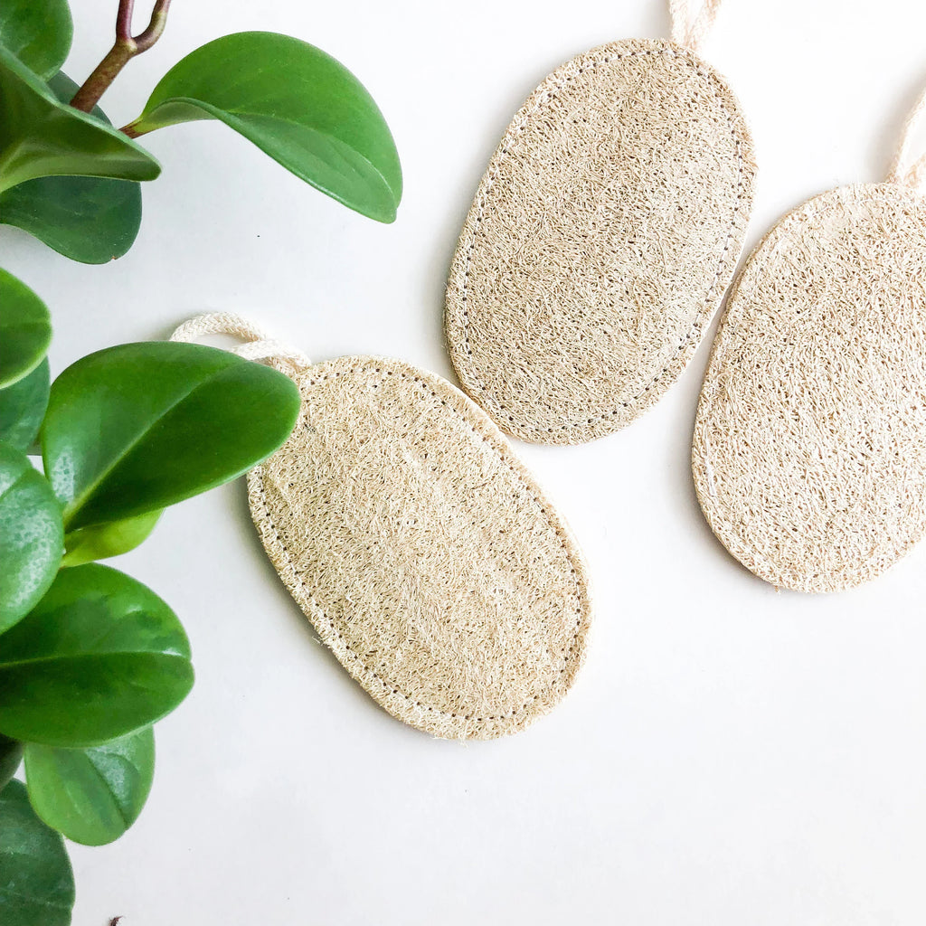Natural Biodegradable Loofah Sponge - Zero Waste Plastic Free Organic Scrub - Sustainable Loofah Dish Sponge - Set of 3-0